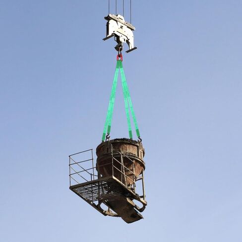 2 Pack 3.3 Ft Lifting Slings Straps with Hooks 4410 Lb Pounds Capacity Polyester Bridle Sling Heavy Duty Two Leg Lifting Slings and Straps for Engines Cranes Hoists Truck Cargo in Kuwait