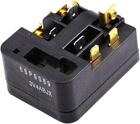 Refrigerator Starter Relay 3 Pin Black Compressor Overload Protector Fridges Efficient Safety Accessories in Saudi Arabia