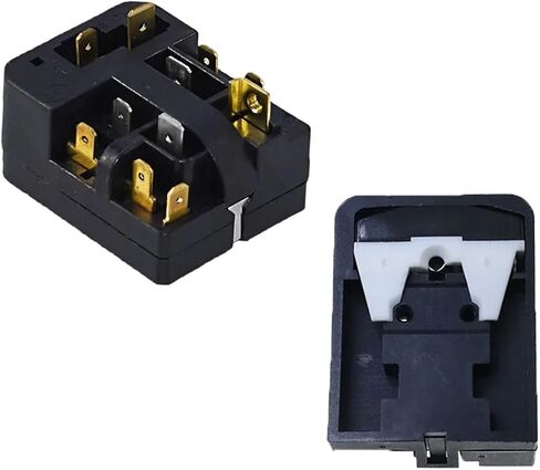 Refrigerator Starter Relay 3 Pin Black Compressor Overload Protector Fridges Efficient Safety Accessories in Saudi Arabia