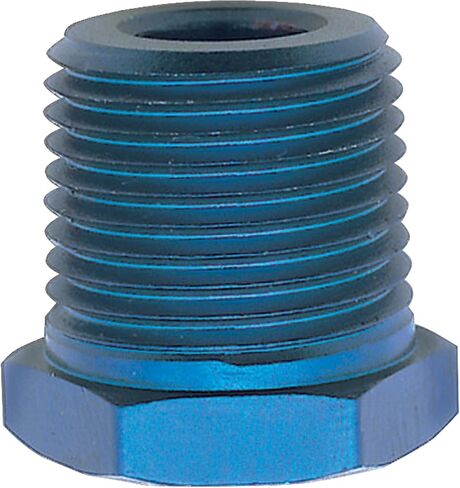 Edelbrock/Russell 661580 Blue Anodized Aluminum 1/2" Male to 3/8" Female Pipe Bushing Reducer in Saudi Arabia