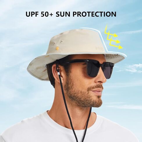 BASSDASH UPF 50+ Patterned Under Brim Foldable Lightweight Bucket Sun Hats for Fishing Hiking Safari Men Women FH18 in Saudi Arabia