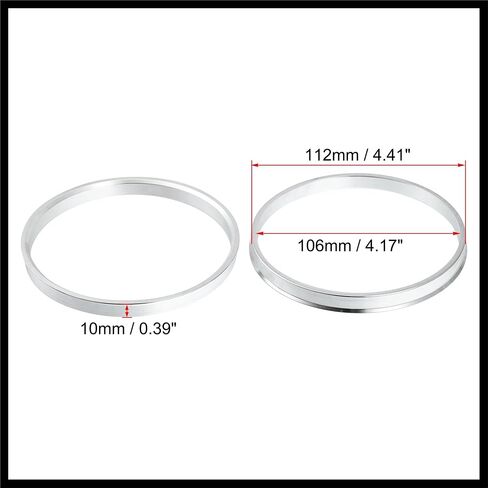 4pcs OD 112mm إلى ID 106mm Aluminium Car Hub Rings Centric Rings Bore Center مواد متينة in Kuwait