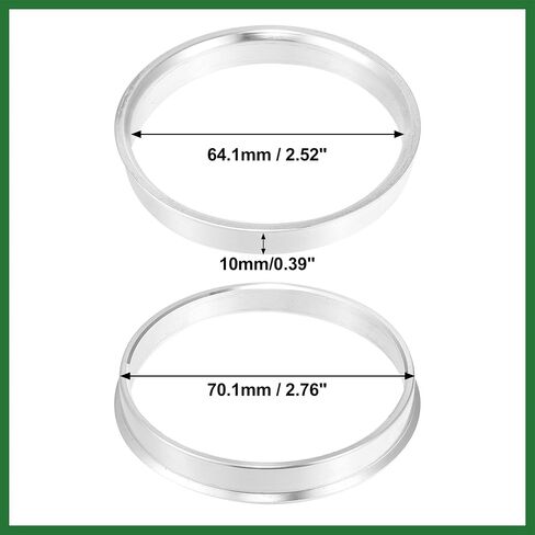 Motoforti 4pcs OD 70.1mm to ID 64.1mm Aluminum Alloy Car Hub Centric Rings Wheel Bore Center Spacer Long-Lasting in Saudi Arabia