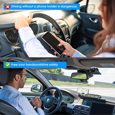 1pc Multifunction Car Anti-Slip Mat and Phone Holder, Gray-Silver Dashboard Pad with Temporary Parking Number Pad for Phones Keys Sunglasses in Saudi Arabia