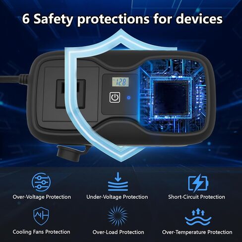 7 في 1 200W CAR POWER HINVERTER 12V DC إلى 110V AC مع محول شاحن السيارات ، وموقف USB 2 USB 2 AC 4 USB PD 20W & QC 3.0 Outlet و Lighter Slight - إكسسوارات السيارات للرحلة والتخييم in Kuwait
