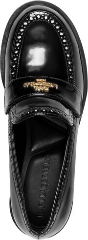 Karl Lagerfeld Women's Cenalla Platform Loafer with Metallic Finishes and Logo in Saudi Arabia