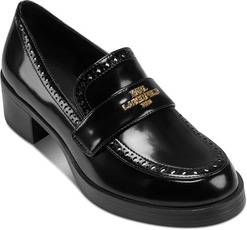 Karl Lagerfeld Women's Cenalla Platform Loafer with Metallic Finishes and Logo in Saudi Arabia