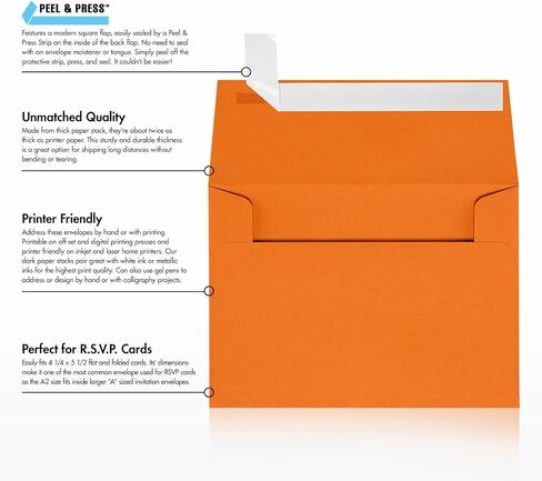 LUXPaper A2 Invitation Envelopes | 4 3/8" x 5 3/4" | Clear Translucent | 30lb. Text | 50 Qty in Saudi Arabia