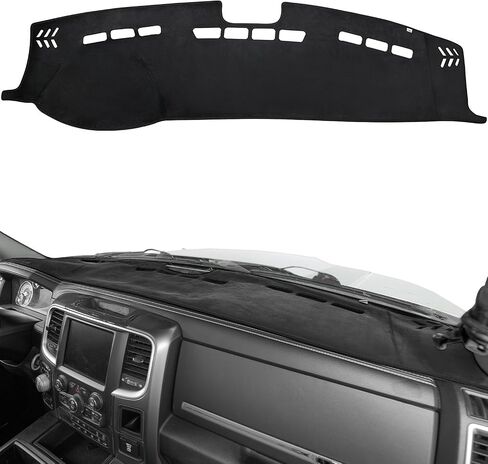 يتوافق Coverboard Cover Cover Cover Cover Cover Cover Cover مع 2010-2018 RAM 1500 2500 3500 و 2019-2024 RAM 1500 Classic Model ، Car Interior Dash ، غطاء لوحة DASH لشاحنات السيارات ، Never Fade Dashmat in Kuwait