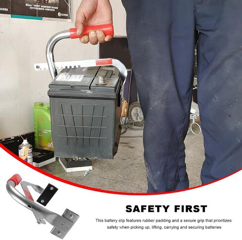 Battery Carrier, Adjustable from 5" to 7" Automotive Battery Lifter with Rubber Pads, Heavy Duty Vehicle Rack Gripper for Lifting and Carrying Top Post or Side Post Batteries in Saudi Arabia