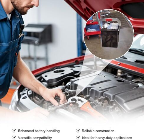 Battery Carrier, Adjustable from 5" to 7" Automotive Battery Lifter with Rubber Pads, Heavy Duty Vehicle Rack Gripper for Lifting and Carrying Top Post or Side Post Batteries in Saudi Arabia