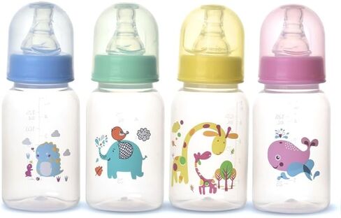 BPA Free PP Baby Feeding Bottle 60ml-2 oz Standard Neck Silicone Nipple Baby Bottle - 4 Pack in Saudi Arabia