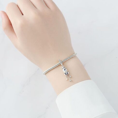 سحر S925 STERLING SILVER FIT لسوار باندورا هدية مجوهرات حبة القلادة الأصلية لها in Kuwait