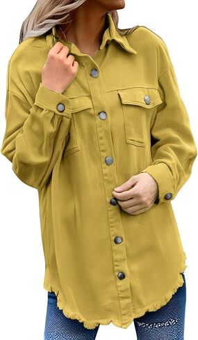 سترة للنساء صديقها كبير الحجم جان قمصان بأعلى أكواخ تنحنح متوترة من السترات الدنيمة الممزق 2025 in Kuwait