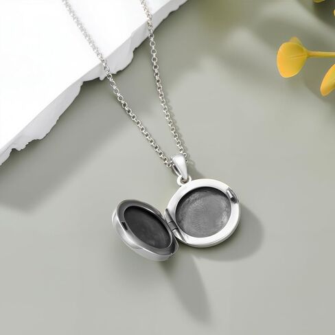 Diamond Butterfly Locket Necklace That Holds 2 Pictures 925 Sterling Silver Butterfly and Flower Locket Pendant Photo Jewelry Gifts for Women Mom Wife Christmas Birthday,18+2 inch in Saudi Arabia