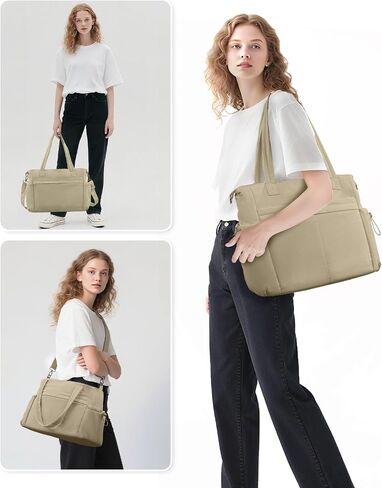 Tote Bag for Women Puffer Work Tote with 15.6 Inch Laptop Compartment and Cup Holder Shoulder Bag Handbag with Zipper in Saudi Arabia