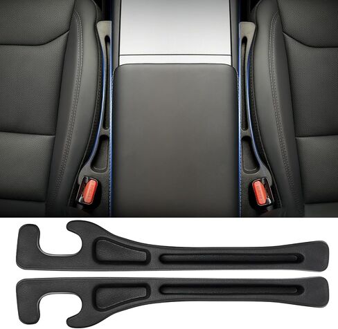 2 Pack Car Seat Gap Filler, No Drop Seat Guard, Premium PU Leather Car Seat Gap Organizers, Universal Car Accessories, Prevent Phone/Keys/Cards from Dropping, Easy Installation in Saudi Arabia