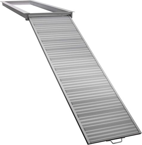 RecPro Pontoon Boat Aluminum Loading Ramp for Shore and Dock Boarding | 600lb Capacity | Non-Slip Surface in Saudi Arabia