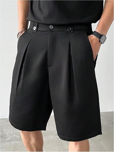 GORGLITTER Men's Flat Front Dress Shorts Pleated Golf Wide Leg Shorts Summer Beach Vacation Outfit in Saudi Arabia