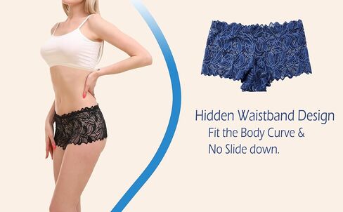 Women's Lace Panties, Soft Stretch Cute Boyshorts Panties, Sexy Cheeky Underwear, Multipacks in Saudi Arabia