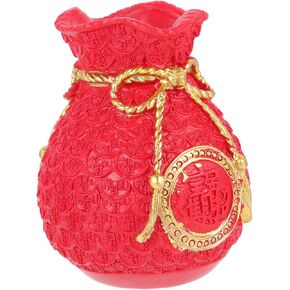 Resin Lucky-Bag Decor for Home Creative Money Bag Shape Adornment Unique Tabletop Decoration for College Apartments Delicate Craft Scene Accents New Year Festival Decor in Saudi Arabia