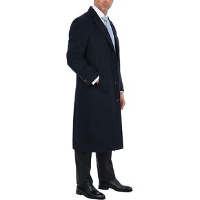 The Suit Depot Mens Single Breasted Wool Cashmere Full Length Overcoat in Saudi Arabia