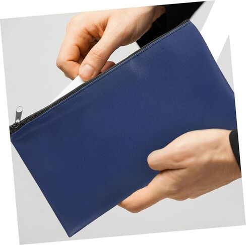 jojofuny 2Pcs Zippered Cash Bags PU Leather Money Pouches for Bills Coins Storage Portable Receipt Organizers Suitable for Home Travel in Saudi Arabia
