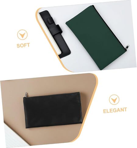 ARTIBETTER 4pcs Soft PU Leather Cash Pouches with Zipper Capacity Receipt Holders for Coins Cash Cards Fashionable Organizer in Saudi Arabia