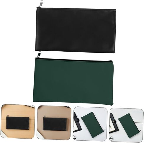 ARTIBETTER 4pcs Soft PU Leather Cash Pouches with Zipper Capacity Receipt Holders for Coins Cash Cards Fashionable Organizer in Saudi Arabia