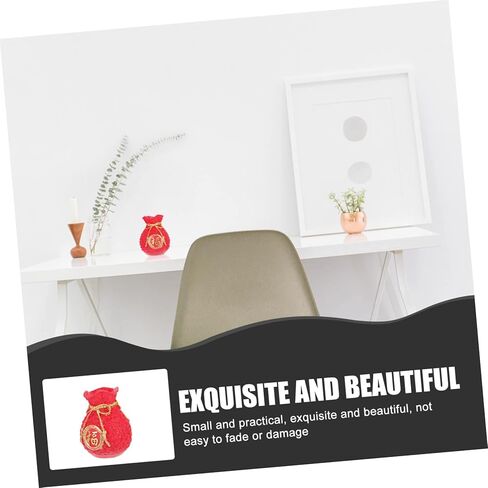 Resin Lucky-Bag Decor for Home Creative Money Bag Shape Adornment Unique Tabletop Decoration for College Apartments Delicate Craft Scene Accents New Year Festival Decor in Saudi Arabia
