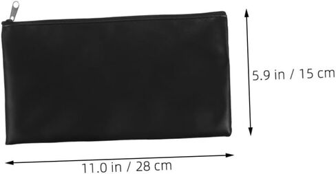 STOBOK 4pcs PU Leather Money Pouch Stylish Zippered Receipt Organizer for Coins Cash Wallet for Business Everyday Use in Saudi Arabia