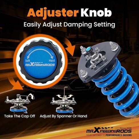 maXpeedingrods Coilover for Acura TLX UB1 UB2 2015-2020, for Honda Accord CT1/CT2/CR1/CR2 2013-2017, 24 Levels Damper Adjustable Shock Absorber Struts, Height Adjustable T6 Upgraded Lowering Kits in Saudi Arabia