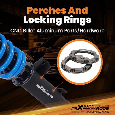 maXpeedingrods Coilover for Acura TLX UB1 UB2 2015-2020, for Honda Accord CT1/CT2/CR1/CR2 2013-2017, 24 Levels Damper Adjustable Shock Absorber Struts, Height Adjustable T6 Upgraded Lowering Kits in Saudi Arabia