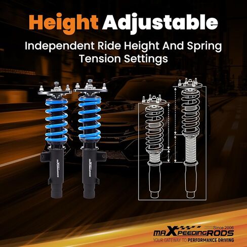 maXpeedingrods Coilover for Acura TLX UB1 UB2 2015-2020, for Honda Accord CT1/CT2/CR1/CR2 2013-2017, 24 Levels Damper Adjustable Shock Absorber Struts, Height Adjustable T6 Upgraded Lowering Kits in Saudi Arabia