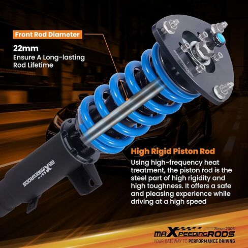 maXpeedingrods Coilover for Acura TLX UB1 UB2 2015-2020, for Honda Accord CT1/CT2/CR1/CR2 2013-2017, 24 Levels Damper Adjustable Shock Absorber Struts, Height Adjustable T6 Upgraded Lowering Kits in Saudi Arabia