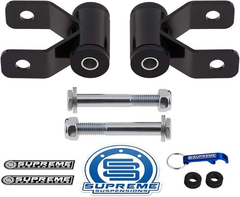 Supreme Suspensions - Rear Lowering Kit for 1989-1997 Ford Ranger 2" Rear High-Strength Steel Drop Shackles 2WD 4WD in Saudi Arabia