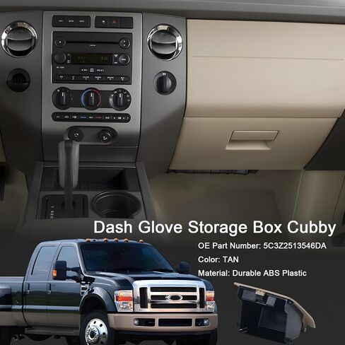 5C3Z2513546DA Dash Glove Storage Box Cubby Fit for Ford F-250 F-350 F-450 F-550 Super Duty 2005 2006 2007 Storage Compartment Gray in Kuwait