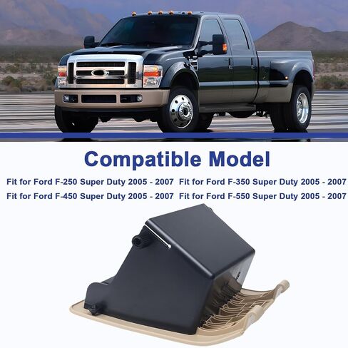 5C3Z2513546DA Dash Glove Storage Box Cubby Fit for Ford F-250 F-350 F-450 F-550 Super Duty 2005 2006 2007 Storage Compartment Gray in Kuwait