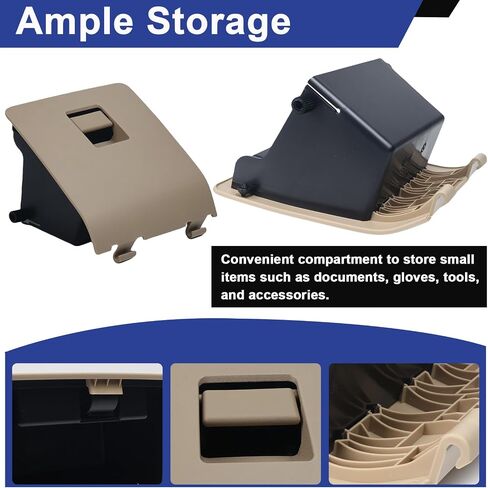 5C3Z2513546DA Dash Glove Storage Box Cubby Fit for Ford F-250 F-350 F-450 F-550 Super Duty 2005 2006 2007 Storage Compartment Gray in Kuwait