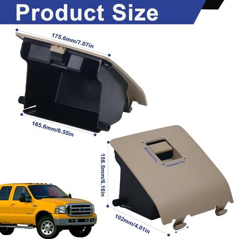 5C3Z2513546DA Dash Glove Storage Box Cubby Fit for Ford F-250 F-350 F-450 F-550 Super Duty 2005 2006 2007 Storage Compartment Gray in Kuwait