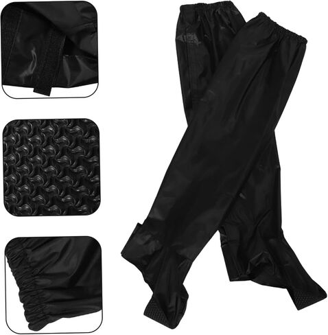Mens Rain Poncho Pants Motorcycle Riding Rain Gear Men Pants Windproof Trousers Black in Saudi Arabia
