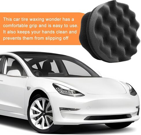 2PCS Car Tyre Dressing Applicator Vals ، Hex Grip Grip Flish Finishing Wash Wash ، Whed Oper Wheel Defints ، Universal for SUV ، Truck ، RV (Red) in Kuwait
