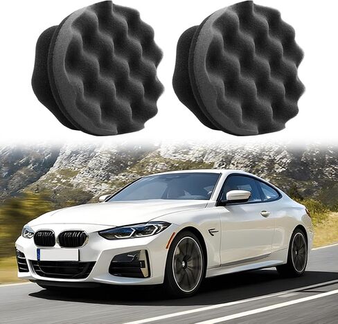 2PCS Car Tyre Dressing Applicator Vals ، Hex Grip Grip Flish Finishing Wash Wash ، Whed Oper Wheel Defints ، Universal for SUV ، Truck ، RV (Red) in Kuwait