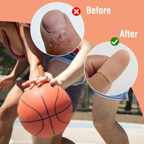 20 Pcs Gel Finger Cots Protector, Silicone Finger Protector Sleeve Support, Waterproof Thumb Covers for Handicraft Typing Printing Painting Electronic Repair Construction Gardening in Kuwait