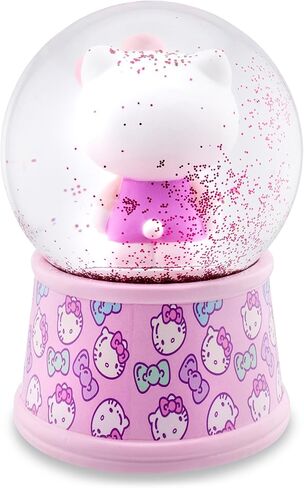 Sanrio Hello Kitty Light-Up Comple Snow Globe مع عرض بريق دوار | 6 بوصات in Kuwait