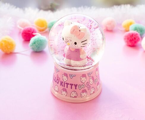 Sanrio Hello Kitty Light-Up Comple Snow Globe مع عرض بريق دوار | 6 بوصات in Kuwait