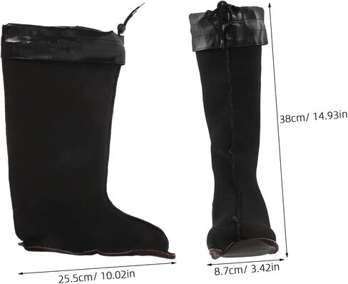 1pair Warm Thick Detachable Rain Boot Liners for Men Comfortable High Shaft Design Lightweight Replacement Lining for Cold Weather Rain Boot Accessory in Saudi Arabia