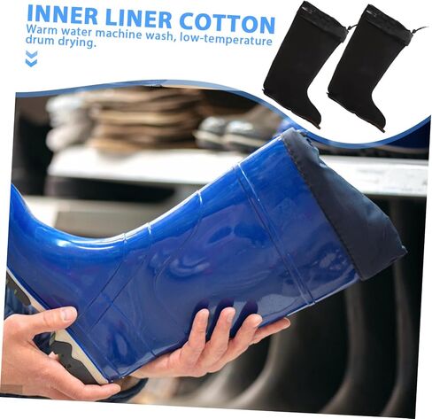 1pair Warm Thick Detachable Rain Boot Liners for Men Comfortable High Shaft Design Lightweight Replacement Lining for Cold Weather Rain Boot Accessory in Saudi Arabia