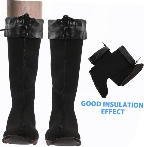 1pair Warm Thick Detachable Rain Boot Liners for Men Comfortable High Shaft Design Lightweight Replacement Lining for Cold Weather Rain Boot Accessory in Saudi Arabia