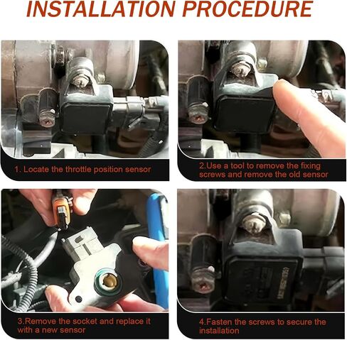 Idle Air Control Valve, Throttle Position Sensor Replacement 17113625 17113598, High Temperature Resistant Quick Response Modification Parts, Compatible with Buick Chevrolet (Silver & Black) in Saudi Arabia